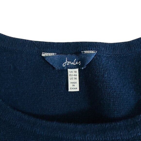 Joules Women's Size 14 Valencia Colorblock Pullover Navy Gray Pink Sweater - Picture 4 of 7